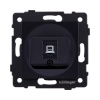 Розетка Ethernet RJ45 Cat.6, черный Kollinger REA-018BK для Aspekt, Eleganz, Reflex