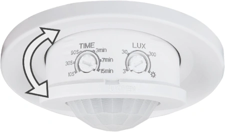 Инфракрасный датчик движения 8м 1200W 360° IP20 Elektrostandard SNS-M-12 белый