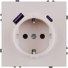 Розетка штепсельная SCHUKO 16A/250 В с USB A+C 20W, кашемир матовый Kollinger Eclipse EC-016CM