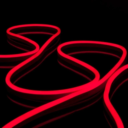 Светодиодный гибкий неон 220 В 9.6 Вт/м 120 Led/м 2835 IP67, односторонний красный, 50 м Elektrostandard Гибкий неон 220V 9,6W 120Led 2835 IP67 односторонний красный, 50м