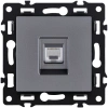 Розетка Ethernet RJ45 Cat.6, серый Kollinger Asthetik AS-017GY