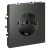 Розетка с заземлением Voltum S70 пластик титан Soft touch 16А (VLS040106)