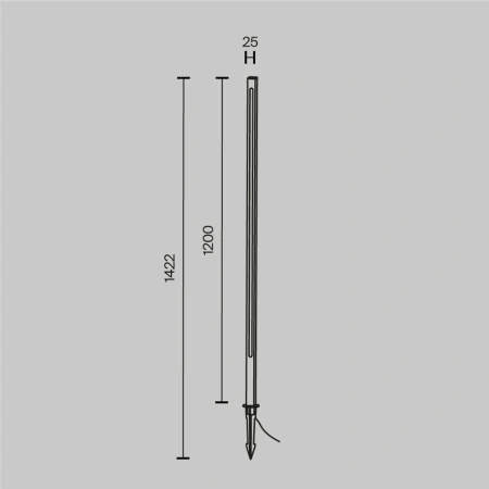 Уличный грунтовый светодиодный светильник Maytoni Pole O440FL-L18GF3K