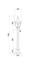 Парковый светильник Maytoni Rivoli O026FL-01B