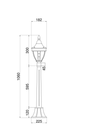 Парковый светильник Maytoni Rivoli O026FL-01B